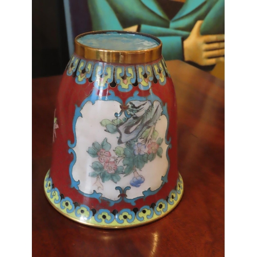 470 - Chinese Cloisonne Jardiniere of Neat Form Approximately 4 Inches High x 5 Inches Wide