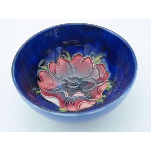 474 - Moorcroft Bowl with Floral Motifs Approximately 5 Inches Diameter