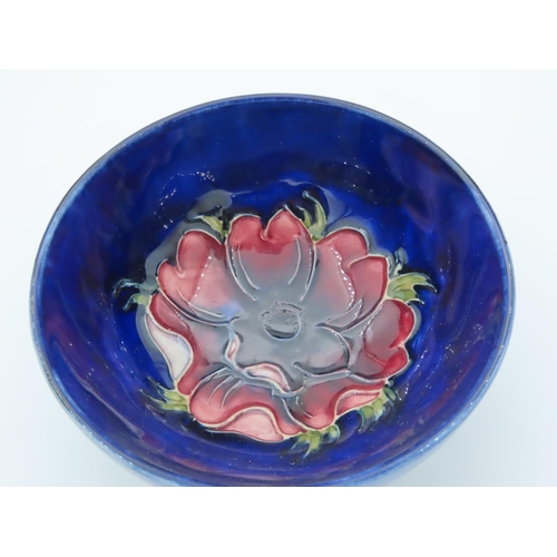 474 - Moorcroft Bowl with Floral Motifs Approximately 5 Inches Diameter