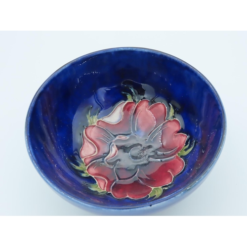 474 - Moorcroft Bowl with Floral Motifs Approximately 5 Inches Diameter