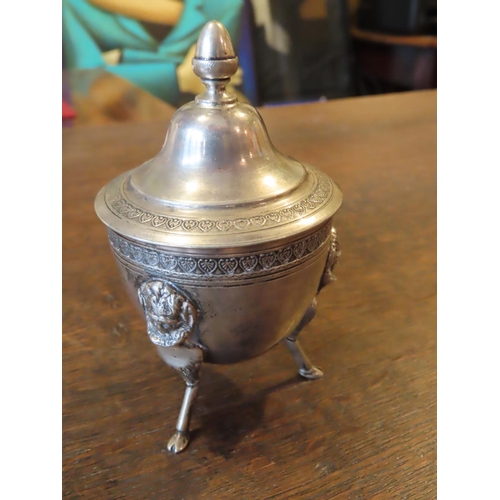 478 - Solid Silver Lidded Urn with Attractively Detailed Supports