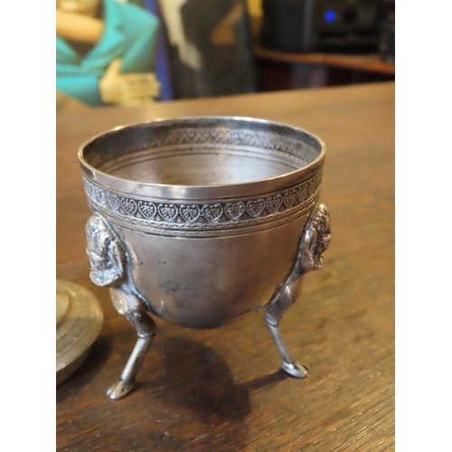 478 - Solid Silver Lidded Urn with Attractively Detailed Supports