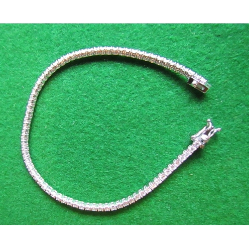 50 - Diamond Mounted Line Bracelet 3.05 Diamonds Mounted on 18 Carat White Gold Approximately 19cm Long S... 