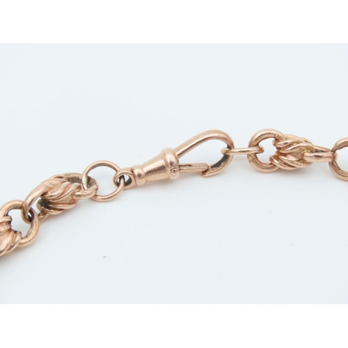 505 - 9 Carat Gold Watch Chain with Lobster Clasp Of Good Weight