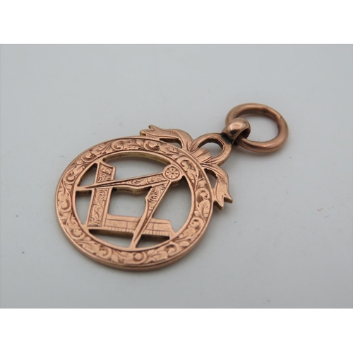 509 - 9 Carat Yellow Gold Masonic Watch Fob