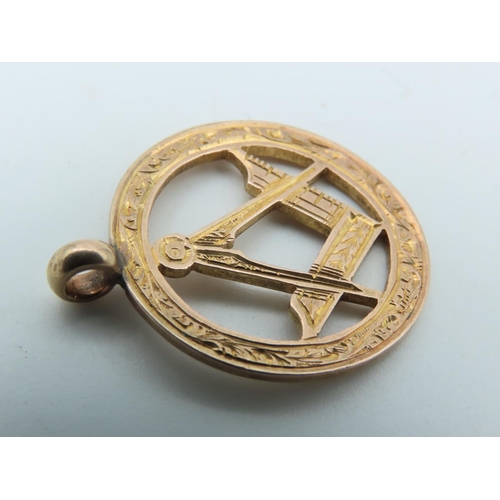 510 - Another 9 Carat Yellow Gold Masonic Watch Fob