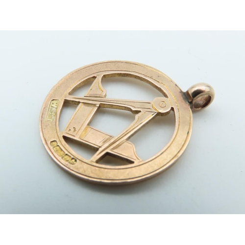 510 - Another 9 Carat Yellow Gold Masonic Watch Fob