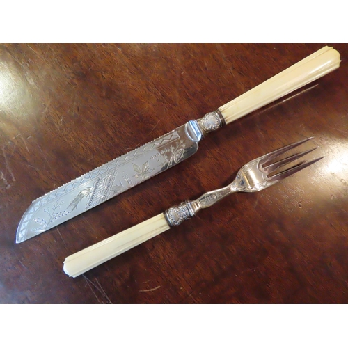 513 - Pair of Silver Mounted Presentation Knives and Forks Contained within Original Cases