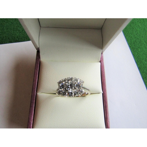 52 - Ladies Diamond Brilliant Cut Ring Mounted on 14 Carat White Gold Approximately 1 Carat Total Diamond... 