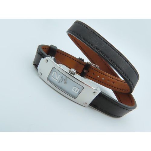 522 - Hermes of Paris Ladies Wristwatch Original Leather Strap Signed to Verso Working Order