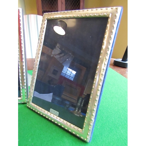 550 - Pair of Solid Silver Rectangular Form Photograph Frames Each Approximately 9 Inches High x 6 Inches ... 