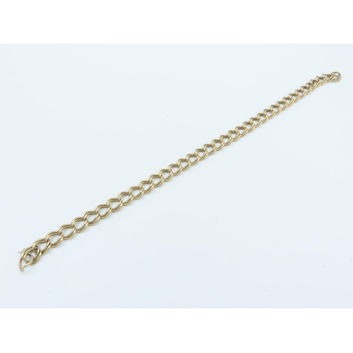 554 - 9 Carat Yellow Gold Chain of Interlinking Design Length 20cm