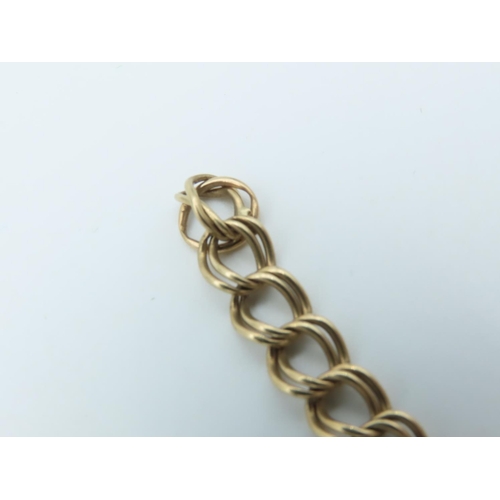 554 - 9 Carat Yellow Gold Chain of Interlinking Design Length 20cm