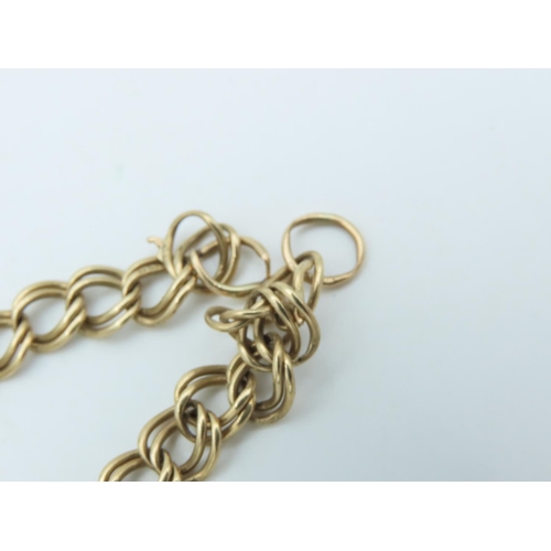 554 - 9 Carat Yellow Gold Chain of Interlinking Design Length 20cm