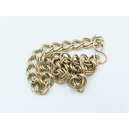 554 - 9 Carat Yellow Gold Chain of Interlinking Design Length 20cm