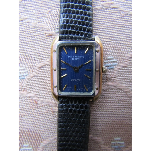 568 - Patek Philippe Ladies Watch Working Order of Tank Form Midnight Blue Dial