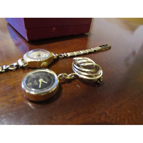 581 - Two Ladies Watches One with Brooch Aperture