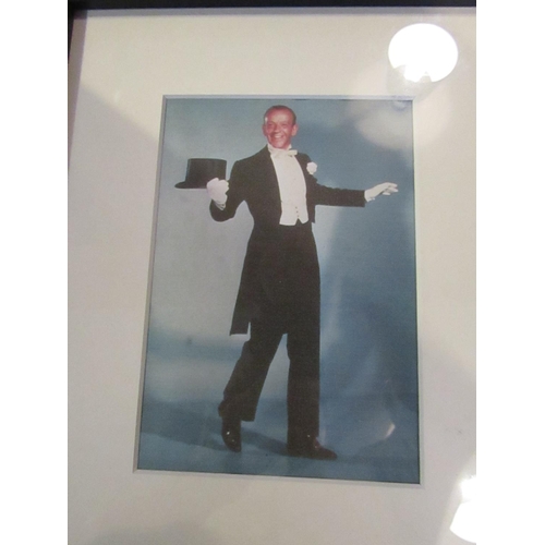 586 - Photographic Portrait of Fred Astaire Signed Sepia Print Cut Cornered Mounted with a Colour Photogra... 