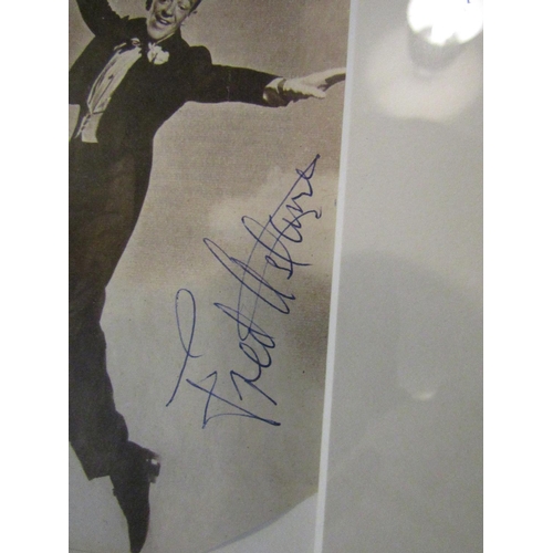 586 - Photographic Portrait of Fred Astaire Signed Sepia Print Cut Cornered Mounted with a Colour Photogra... 