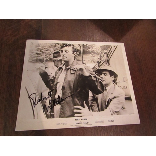 588 - Film Still Thunder Road Starring Robert Mitchum Signed by the Actor Approximately 8 Inches High x 9 ... 