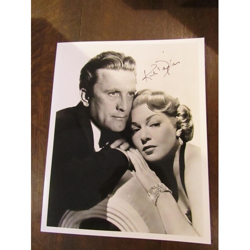 589 - Black and White Photograph Kirk Douglas Signed Approximately 9 Inches High x 6 Inches Wide