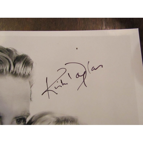 589 - Black and White Photograph Kirk Douglas Signed Approximately 9 Inches High x 6 Inches Wide