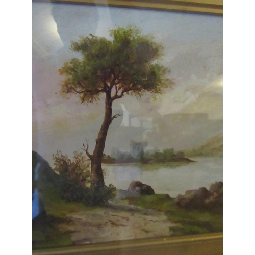 617 - Matching Pair of Victorian Oil Paintings Gilt Framed River Scenes Signed Indistinctly Each Approxima... 