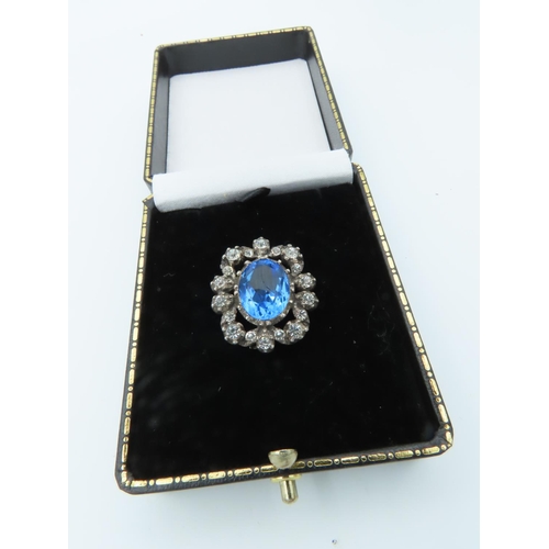 650 - Pale Blue Sapphire Brooch Of Attractive Colour Mounted on 9 Carat Gold