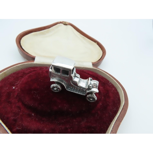 700 - Solid Silver Motor Car Figure