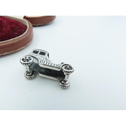 700 - Solid Silver Motor Car Figure