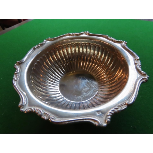 736 - Solid Silver Dish of Open Form with Gadrooned Inner Decoration Approximately 8 Inches Wide