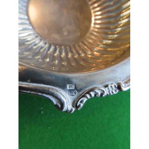 736 - Solid Silver Dish of Open Form with Gadrooned Inner Decoration Approximately 8 Inches Wide