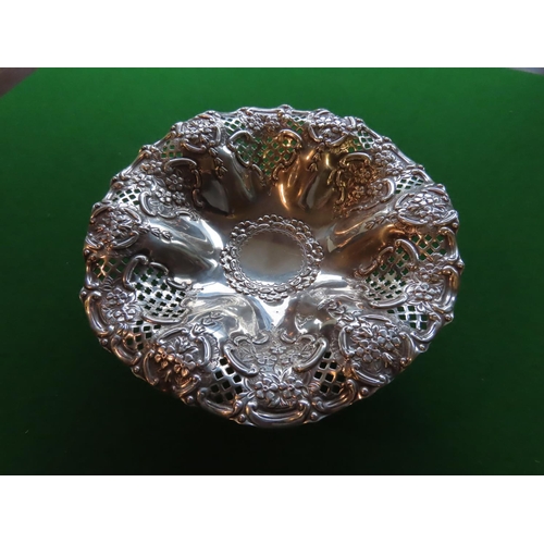 738 - Solid Silver Pedestal Dish on Circular Base Approximately 9 Inches Wide