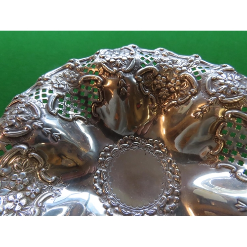 738 - Solid Silver Pedestal Dish on Circular Base Approximately 9 Inches Wide