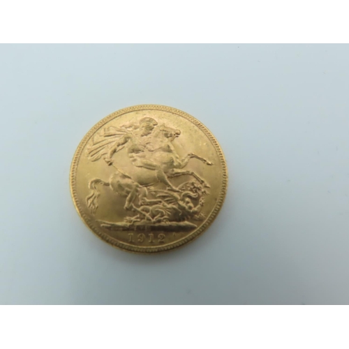 742 - Full Gold Sovereign Dated 1912