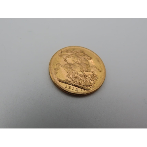 744 - Full Gold Sovereign Dated 1912