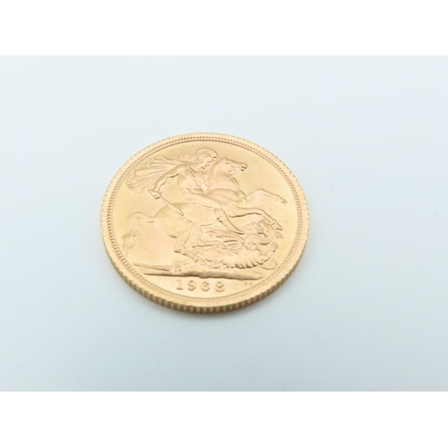 746 - Full Gold Sovereign Dated 1968