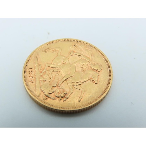 747 - Full Gold Sovereign Dated 1896