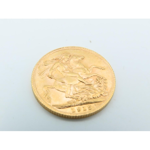 748 - Full Gold Sovereign Dated 1915