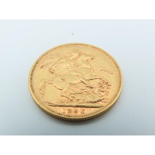 749 - Full Gold Sovereign Dated 1896