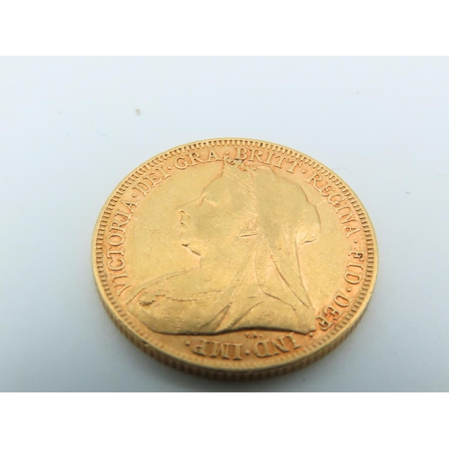 749 - Full Gold Sovereign Dated 1896