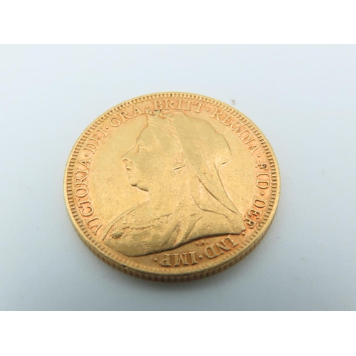 749 - Full Gold Sovereign Dated 1896