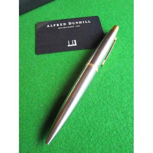 75 - Modern Alfred Dunhill Pen Circa 2000 contained within Original Presentation Case Brushed Steel Finis... 