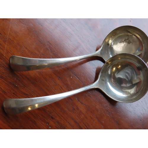 751 - Pair of Solid Silver Sauce Ladles Hallmarked 1971 Cooper Brothers & Sons