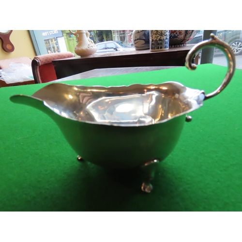 755 - George V Solid Silver Sauce Boat Edwardian Asprey Hallmarks