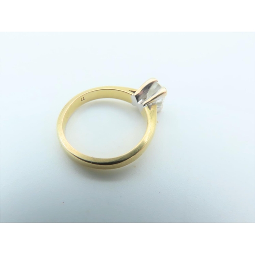 769 - 18 Carat Gold Mounted Millennium Diamond Ring 0.5 Carat Hallmarked 2000 by Goldsmith Ring Size J wit... 