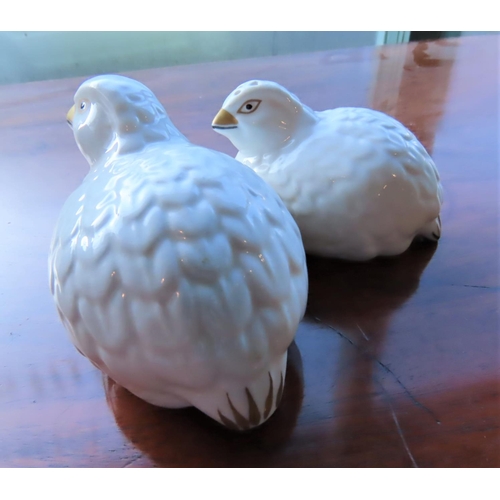 780 - Pair of Aynsley Game Bird Motif Salt and Peppers Each Approximately 3 Inches Wide Good Original Cond... 