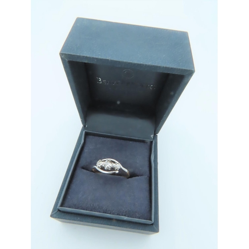 794 - Ladies Three Stone Diamond Ring Mounted on 9 Carat Gold Ring Size L and a Half