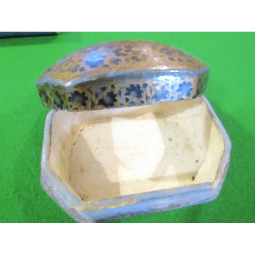 805 - Gilt Decorated Victorian Jewellery Box Shaped Form Approximately 6 Inches Wide