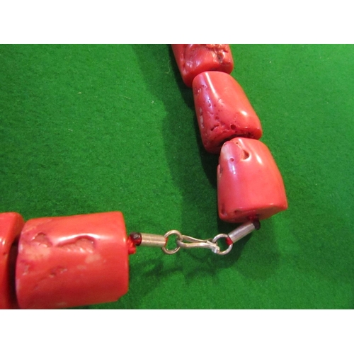 811 - Pink Coral Ladies Necklace Articulated Form with Clasp Good Original Condition